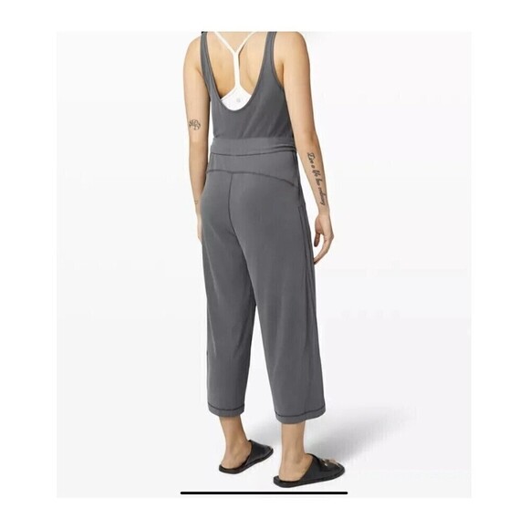 Lululemon Women’s Sz 6P Ease of it All Graphite Grey Jumpsuit NO BELT - Picture 6 of 10